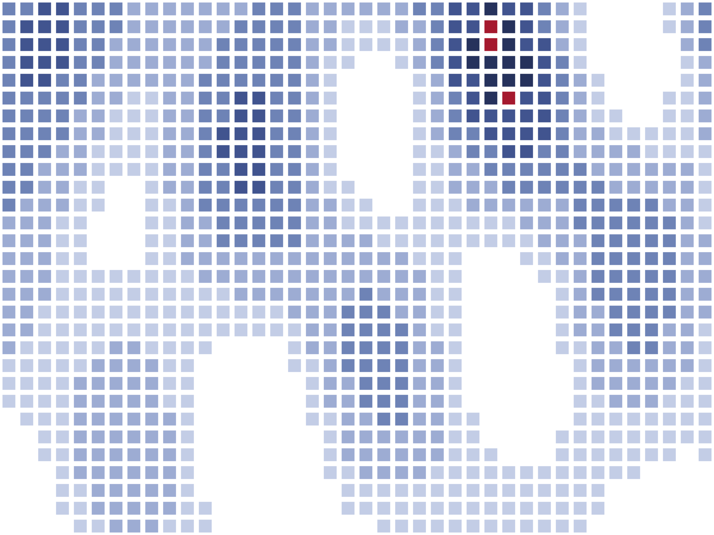 A field of pale blue squares fading toward the lower edge.